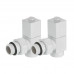 Набор дизайн-вентелей Royal Thermo CUBE угловой (белый)1/2" (RTE 56.0007)