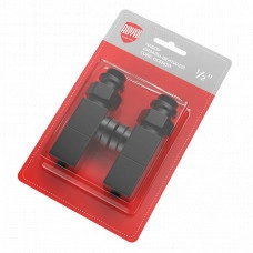 Набор дизайн-вентелей Royal Thermo CUBE осевой (черный) 1/2" (RTE 56.0004)