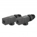 Набор дизайн-вентелей Royal Thermo CUBE осевой (черный) 1/2" (RTE 56.0004)