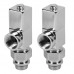 Набор дизайн-вентелей Royal Thermo CUBE осевой (хром)1/2" (RTE 56.003)