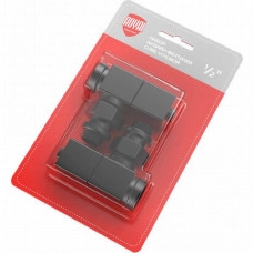 Набор дизайн-вентелей Royal Thermo CUBE угловой (черный)1/2" (RTE 56.0009)