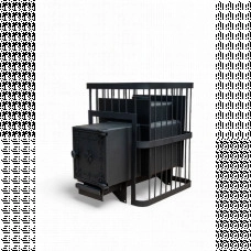 Печь для бани ComfortProm Сталь 8мм 26м3, закрытая каменка, чугунная дверь