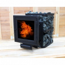 Печь для бани ComfortProm Сталь 8мм 26м3, панорама