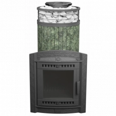 Печь для бани ProMetall Атмосфера XL Змеевик ламель+сетка С ТОННЕЛЕМ