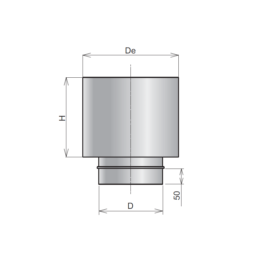 Дефлектор d200мм DS AISI 304-0,6мм