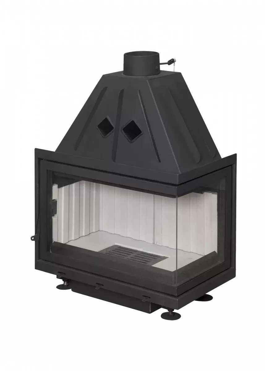 Топка каминная ЭкоКамин Альфа 700 два стекла правая