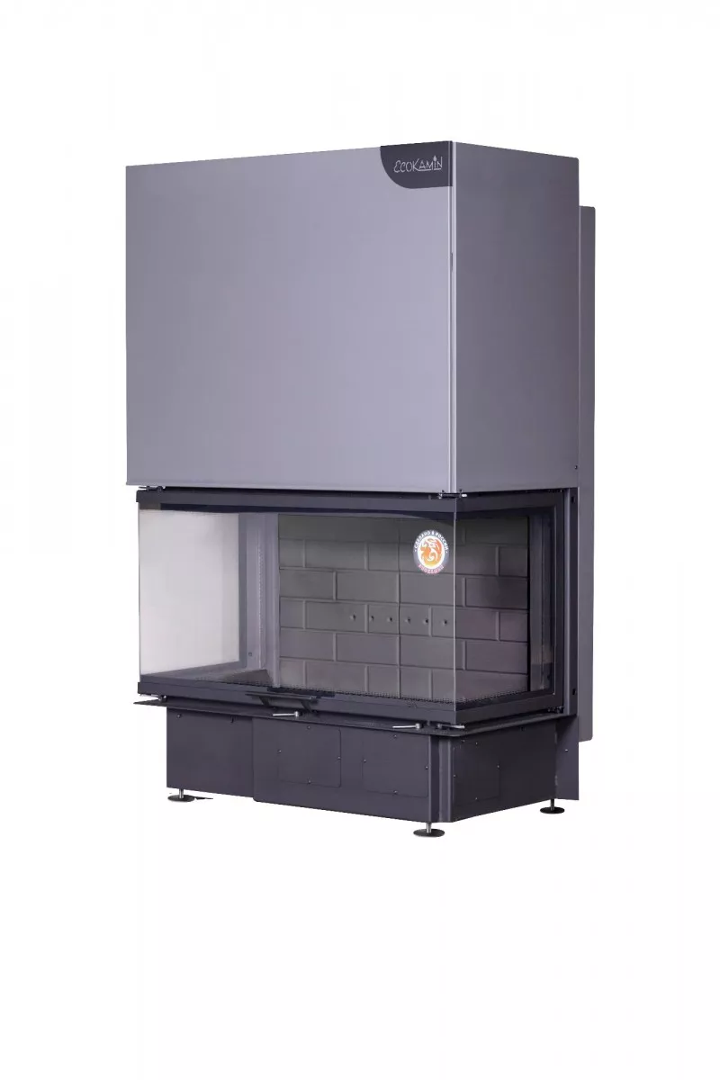 Топка каминная ЭкоКамин Дельта 1000КB черный шамот