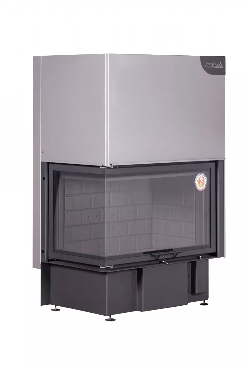 Топка каминная ЭкоКамин Дельта 800LB принтинг черный шамот